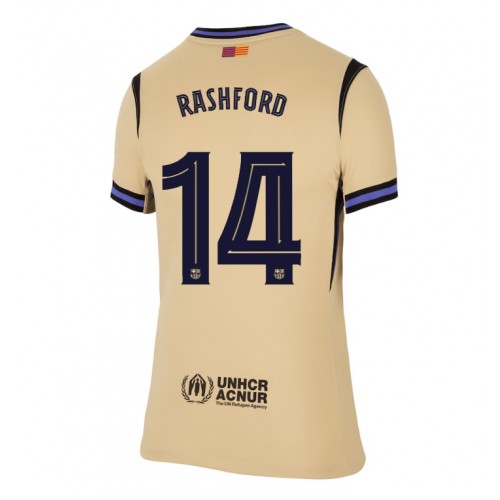 Lacne Ženy Futbalové dres Barcelona Marcus Rashford #14 2025-26 Krátky Rukáv - Preč
